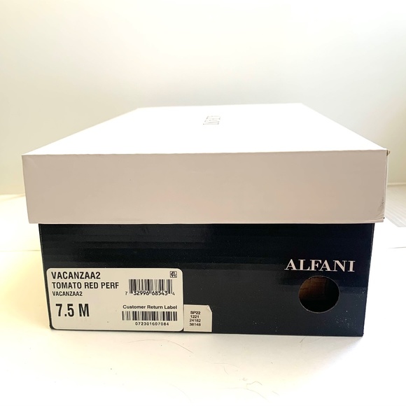 Alfani Red T Strap Wedge Sandal - Picture 5 of 6